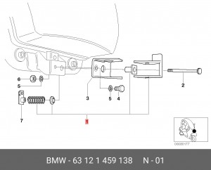 Коммутатор, система зажигания 63 12 1 459 138 BMW