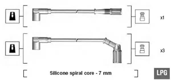 Ккомплект проводов зажигания 941095940632 MAGNETI MARELLI