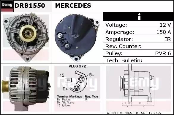 Генератор DRB1550 DELCO REMY