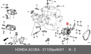 Генератор 31100PE8601 HONDA
