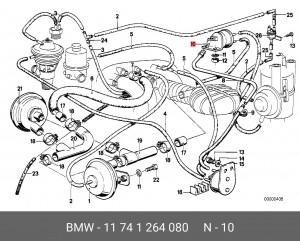 Клапан, управление рециркуляция ОГ 11 74 1 264 080 BMW