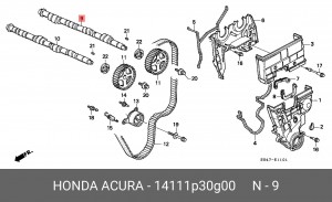 Распредвал 14111P30G00 HONDA