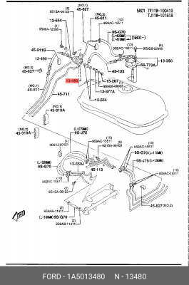 Фильтр топливный 1A5013480 MAZDA