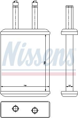 Теплообменник, отопление салона 77524 NISSENS