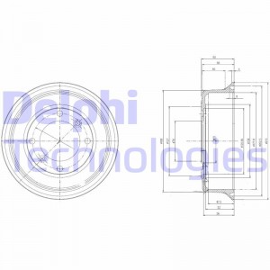 Тормозной барабан BF2 DELPHI