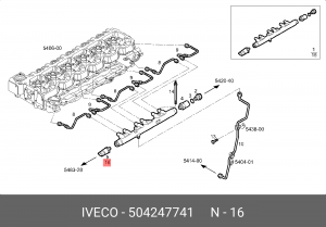 Датчик, давление подачи топлива 504247741 IVECO