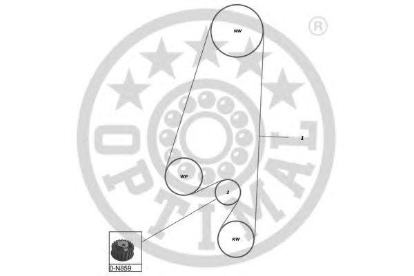 Комплект ремня ГРМ SK-1024 OPTIMAL