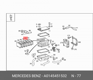 Блок управления, управление двигателем A 014 545 15 32 MERCEDES BENZ
