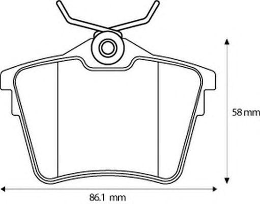 Комплект тормозных колодок, диско 573133B BENDIX JURID