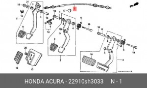 Трос сцепления 22910SH3033 HONDA