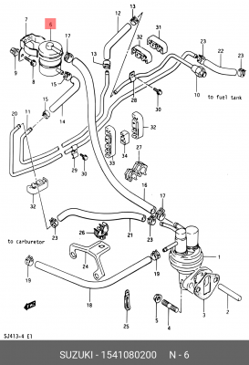 Топливный фильтр 15410-80200 SUZUKI