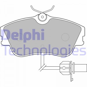 Комплект тормозных колодок, диско LP1542 DELPHI