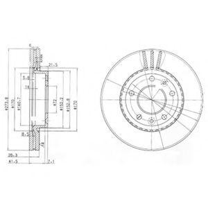 Тормозной диск BG4015 DELPHI