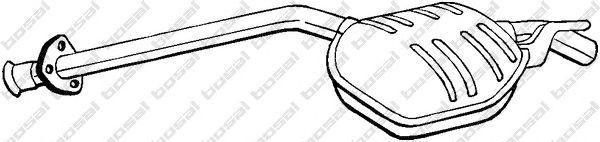 Средний глушитель выхлопных газов 278227 BOSAL
