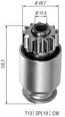 Ведущая шестерня, стартер 940113020042 MAGNETI MARELLI
