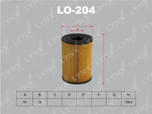 Фильтр масляный двигателя LO-204 LYNXAUTO