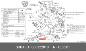 Подшипник ступицы колеса 806322010 SUBARU