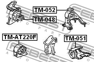 Подушка двигателя TM-AT220F FEBEST