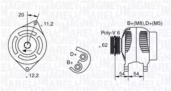 Генератор 063321803010 MAGNETI MARELLI