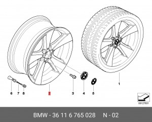 Диск колеса 36 11 6 765 028 BMW