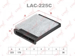 Фильтр салона LAC-225C LYNXAUTO