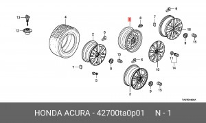 Диск колеса 42700TA0P01 HONDA