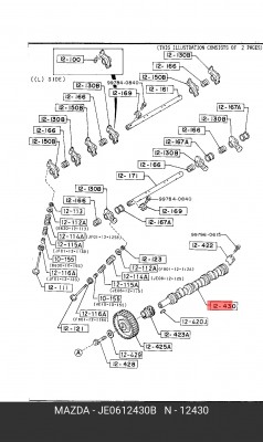Распредвал JE06-12-430B MAZDA