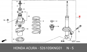 Амортизатор 52610-SKN-G01 HONDA