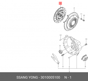 Диск сцепления 3010005100 SSANG YONG