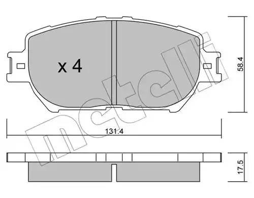 Комплект тормозных колодок, диско 22-0751-0 METELLI