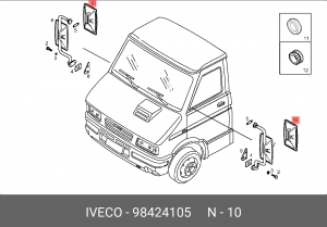 Наружное зеркало 98424105 IVECO
