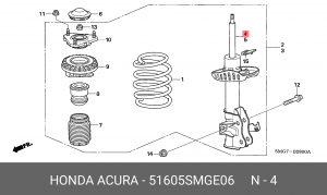 Амортизатор подвески 51605-SMG-E06 HONDA