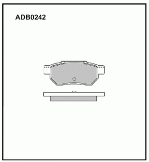 Колодки тормозные дисковые ADB0242 ALLIED NIPPON