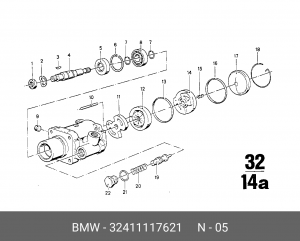 Уплотняющее кольцо 32 41 1 117 621 BMW