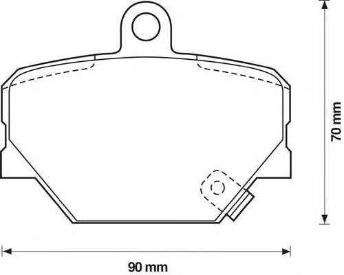 Комплект тормозных колодок, диско 571995B BENDIX JURID