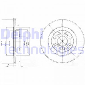 Тормозной диск BG3825 DELPHI