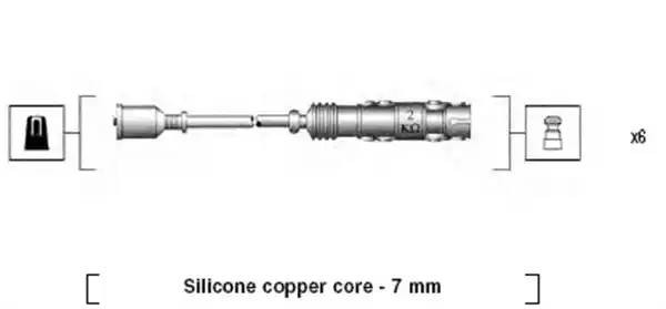 Ккомплект проводов зажигания 941455010942 MAGNETI MARELLI
