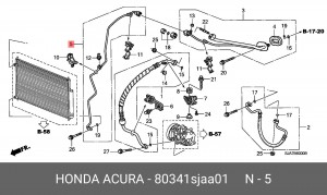 Трубка кондиционера 80341SJAA01 HONDA
