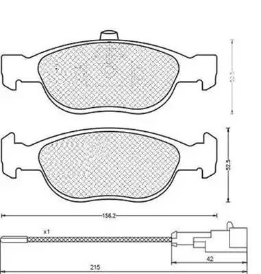 Комплект тормозных колодок, диско 430216170342 MAGNETI MARELLI