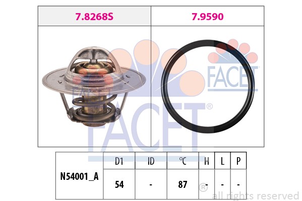 Термостат, охлаждающая жидкость 7.8268 FACET