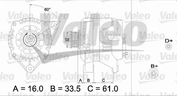 Генератор 436720 VALEO PHC