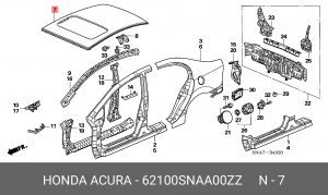 Крыша 62100SNAA00ZZ HONDA