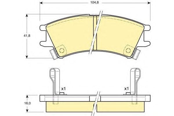 Комплект тормозных колодок, диско 6131659 GIRLING
