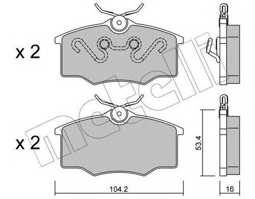 Комплект тормозных колодок, диско 22-0537-0 METELLI