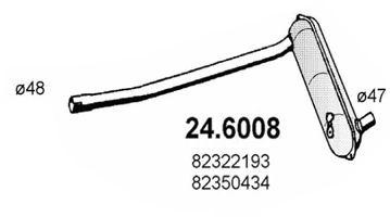 Средний глушитель выхлопных газов 246008 ASSO
