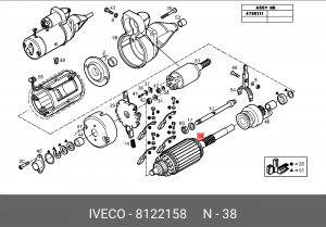 Якорь, стартер 8122158 IVECO