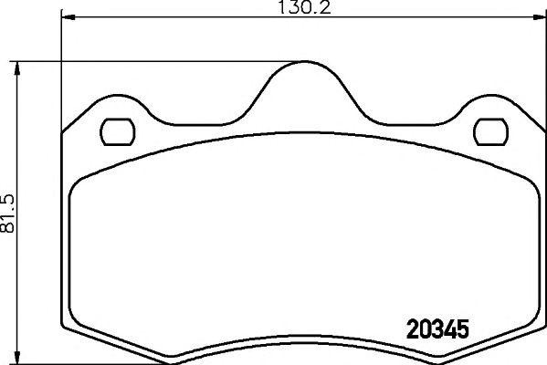 Комплект тормозных колодок, диско 2034501 TEXTAR