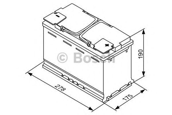Батарея аккумуляторная 0092S60080 BOSCH