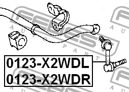 Стойка стабилизатора 0123-X2WDL FEBEST