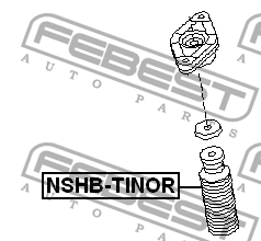 Отбойник с пыльником амортизатора подвески (комплект) NSHBTINOR FEBEST